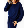 Women's Lovie Raglan Sleeve Sweatshirt, Navy - Sweatshirts - 3 - thumbnail