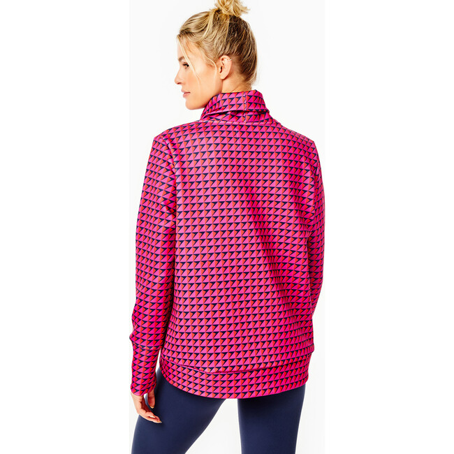 Women's Everyday Turtleneck Pullover, Berry Mod Geo - Sweatshirts - 4