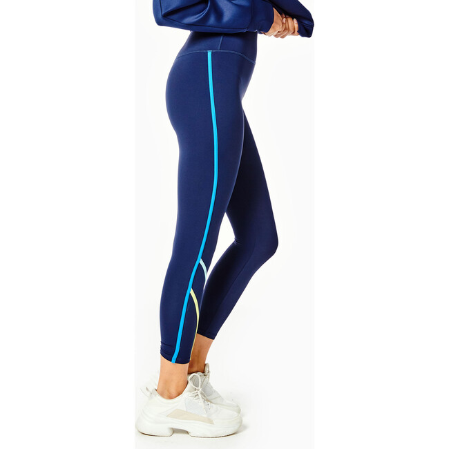 Women's Pine 7/8 Legging, Navy And Breakpoint Blue And Multicolors - Leggings - 2