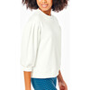 Women's Cedar 3/4 Bubble Sleeve Pullover, White - Sweatshirts - 3 - thumbnail
