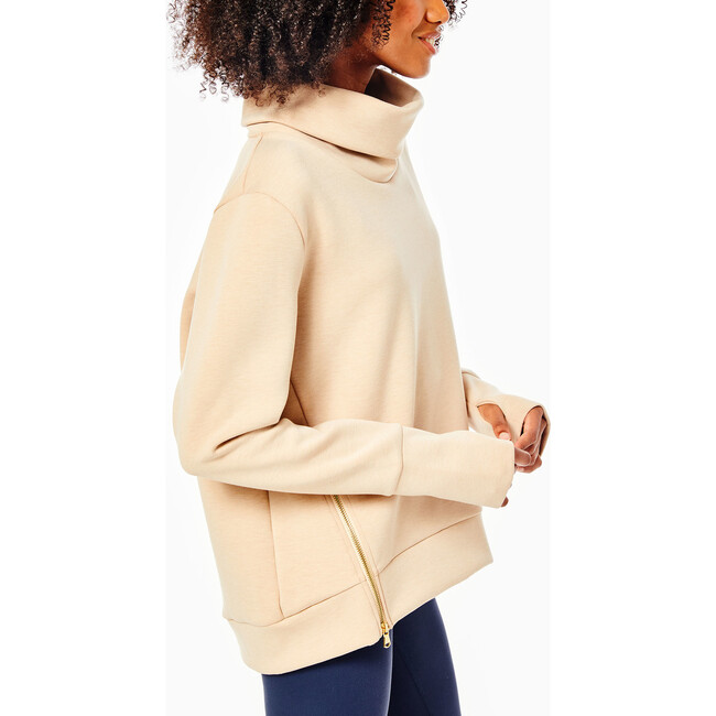 Women's The Everyday Turtleneck Pullover, Heather Camel - Sweatshirts - 3