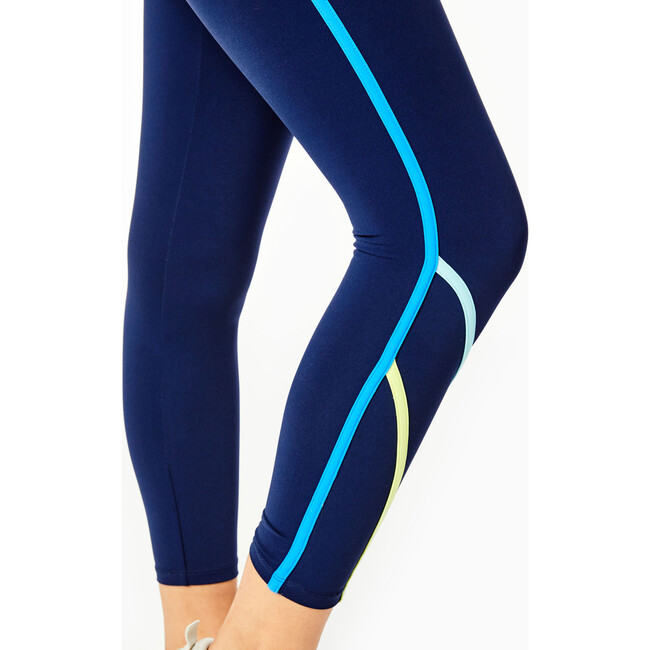 Women's Pine 7/8 Legging, Navy And Breakpoint Blue And Multicolors - Leggings - 4