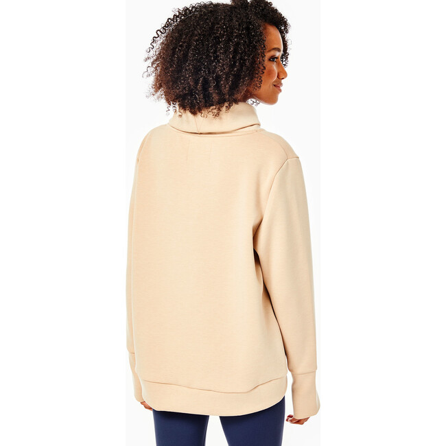 Women's The Everyday Turtleneck Pullover, Heather Camel - Sweatshirts - 5