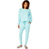 Women's Lovie Jogger Ankle Sweatpant, Teal - Sweatpants - 1 - thumbnail