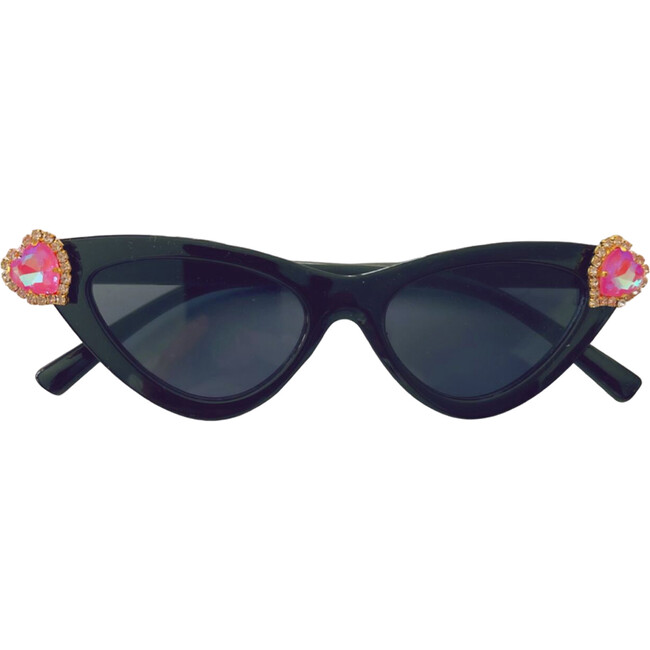 Bright Heart Elle Cat Eye Sunnies, Black - Sunglasses - 1