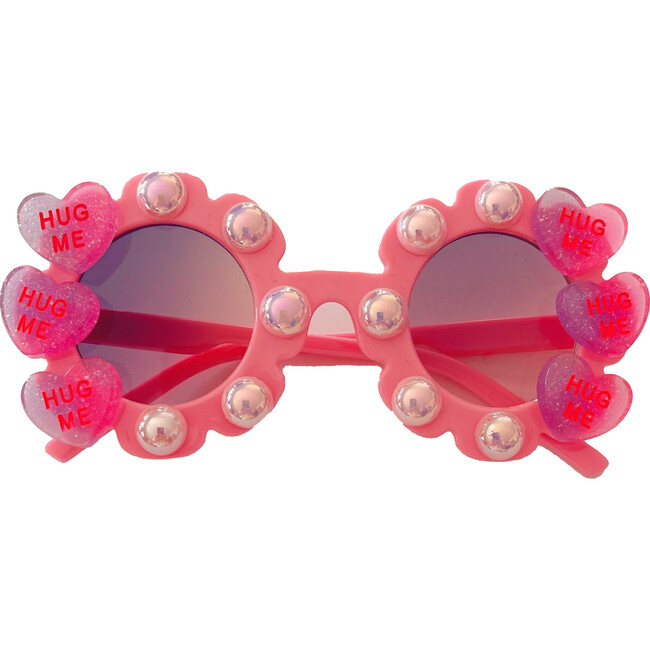 Hug Me Big Cami Flower Sunnies, Pink - Sunglasses - 1