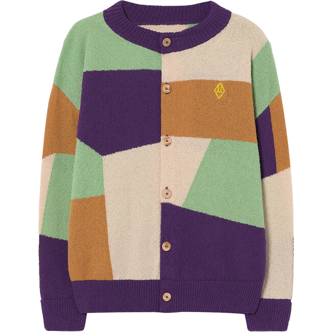 Toucan Geometric Patterned Cardigan, Multicolors - Cardigans - 1