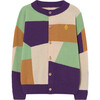 Toucan Geometric Patterned Cardigan, Multicolors - Cardigans - 1 - thumbnail