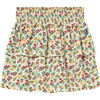 Kiwi Floral Printed Skirt, White - Skirts - 1 - thumbnail