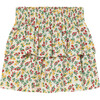 Kiwi Floral Printed Skirt, White - Skirts - 3 - thumbnail