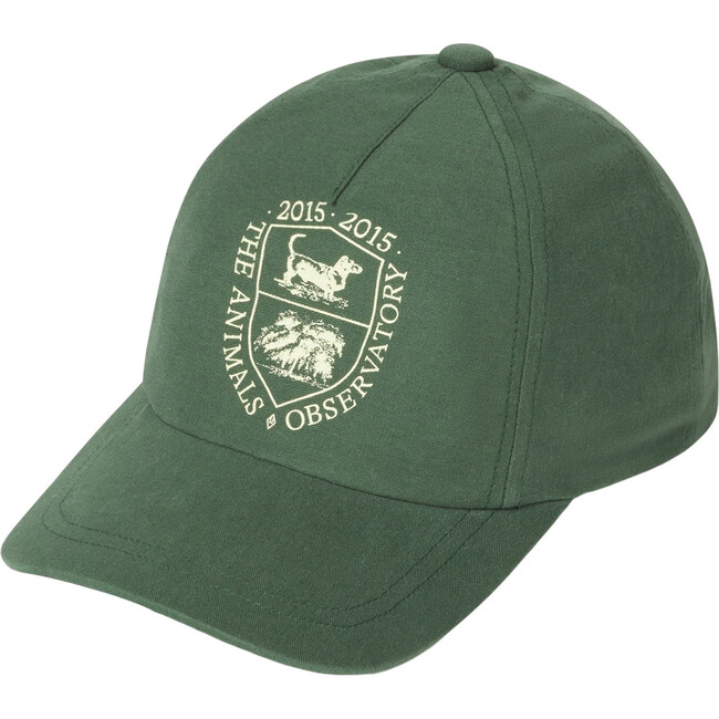 Hamster Floral Printed Cap, Deep Green - Hats - 1