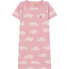 Gorilla Cloud Printed Dress, Pink - Dresses - 1 - thumbnail