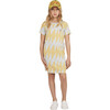 Gorilla Lightning Pattern Dress, Blue And Yellow - Dresses - 2