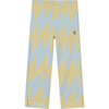 Camaleon Lightning Patterned Pants, Blue And Yellow - Pants - 1 - thumbnail