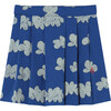 Turkey Cloud Patterned Skirt, Deep Blue - Skirts - 1 - thumbnail