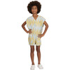 Ape Lightning Patterned Jumpsuit, Blue And Yellow - Jumpsuits - 2 - thumbnail