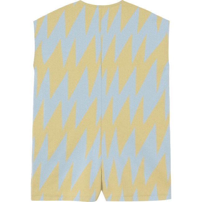 Ape Lightning Patterned Jumpsuit, Blue And Yellow - Jumpsuits - 3