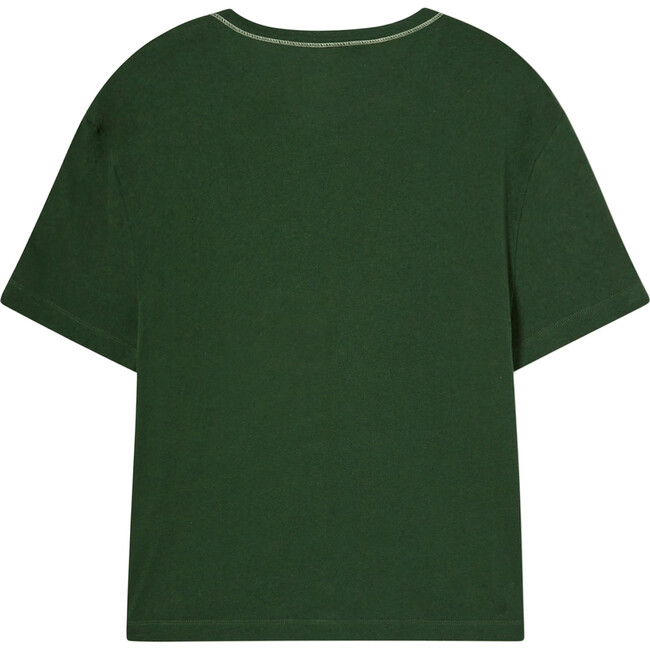 Adult Rooster Cotton T-Shirt, Green - T-Shirts - 2