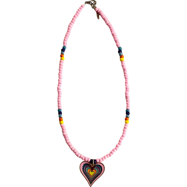 Rainbow Heart Pendant Necklace