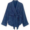 Women's Louise Wrap Robe Shirt, Calico - Shirts - 1 - thumbnail