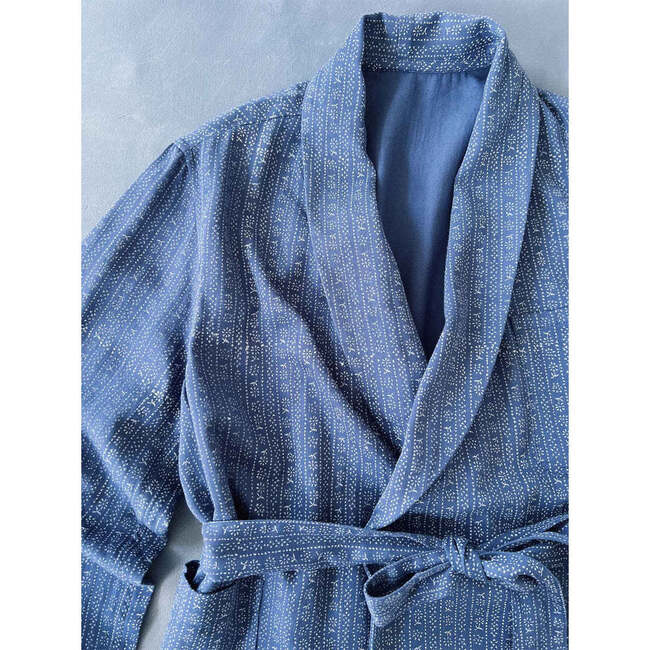 Women's Louise Wrap Robe Shirt, Calico - Shirts - 3