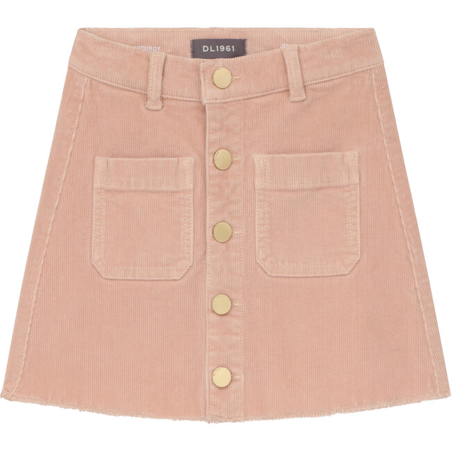 Jenny Corduroy Slim Fit Mini Skirt, Rose - Skirts - 1