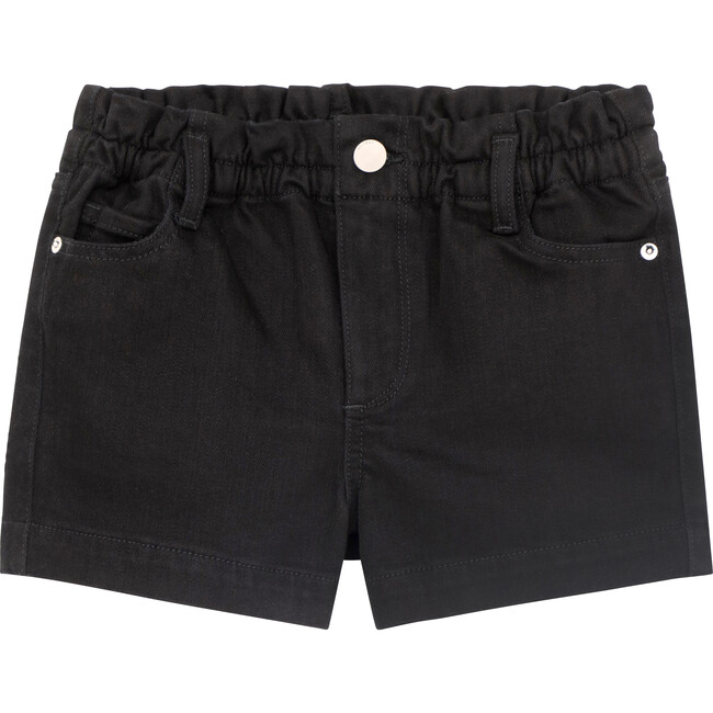 Toddler Lucy Paperbag Cut-Off Shorts, Raven
