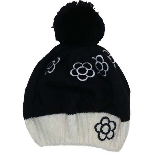 Blend Beret w. Embroidered Flowers - Hats - 1