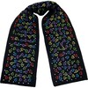 Merino Blend Scarf w. Multicolor Hearts - Scarves - 1 - thumbnail