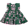 Peachy Skater Dress With Back Button Closure, Hunter Botanical - Dresses - 1 - thumbnail