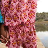 Theodore Short With Tie Knot, Pink Posey Block Print - Shorts - 2