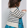 Constance Long Sleeve Button-Down Sweater, Cream And Navy Stripe - Sweaters - 4