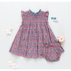 Stevie Smock Dress Set With Ruffled Collar And Sleeves, Lavender Posey Block Print - Dresses - 6