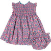 Stevie Smock Dress Set With Ruffled Collar And Sleeves, Lavender Posey Block Print - Dresses - 7