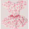 Top & Ruffle Skirt Set, Pink Hearts - Mixed Apparel Set - 2