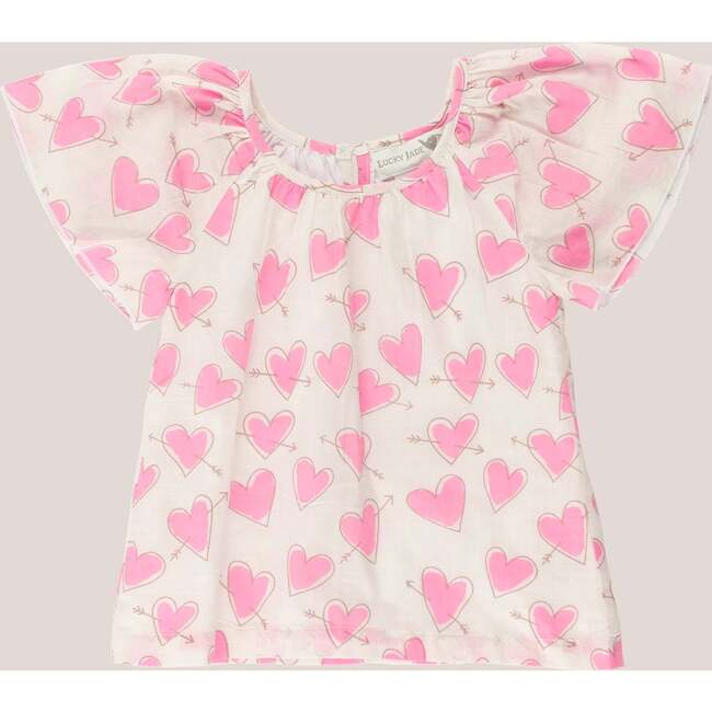 Top & Ruffle Skirt Set, Pink Hearts - Mixed Apparel Set - 3