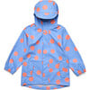 Cornflower Polka Dot Recycled Waterproof Raincoat - Raincoats - 1 - thumbnail