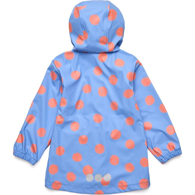 Cornflower Polka Dot Recycled Waterproof Raincoat - Raincoats - 4