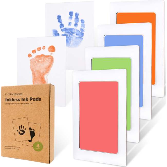 4-Pack Hand & Footprints Inkless Ink Pads, Candy