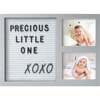 Heartfelt Picture Frame with Felt Letterboard, Cloud Gray - Frames - 1 - thumbnail