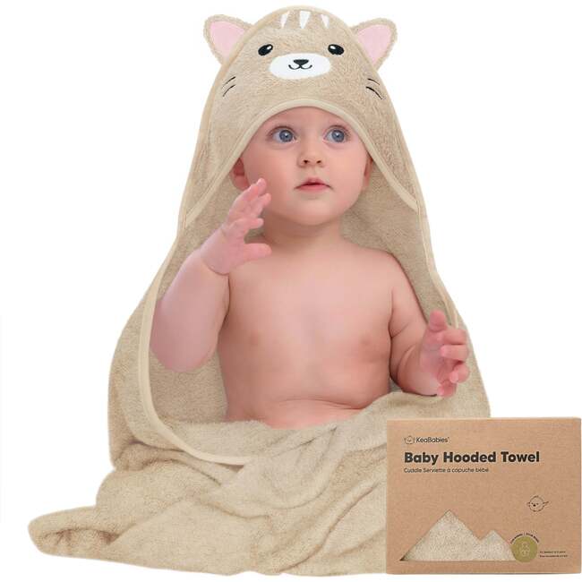 Bamboo Hooded Towel, Cat - Bath Towels - 1