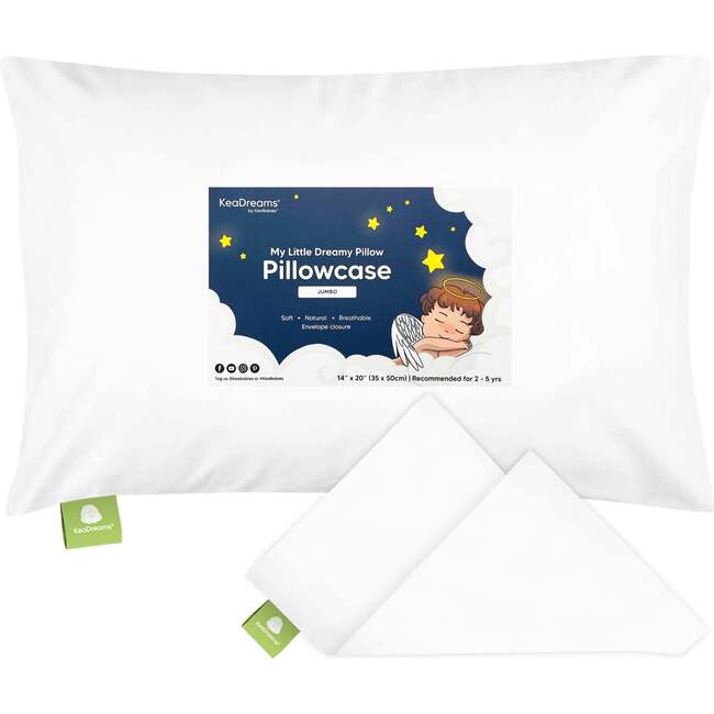 Jumbo Toddler Pillowcase 14X20", Soft White