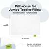 Jumbo Toddler Pillowcase 14X20", Soft White - Nursing Pillows - 2