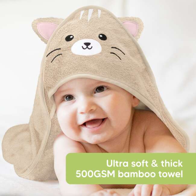 Bamboo Hooded Towel, Cat - Bath Towels - 2