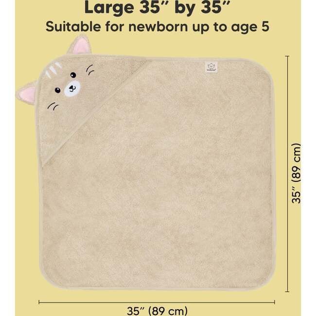 Bamboo Hooded Towel, Cat - Bath Towels - 3