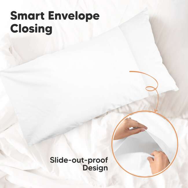 Jumbo Toddler Pillowcase 14X20", Soft White - Nursing Pillows - 4