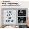 Heartfelt Picture Frame with Felt Letterboard, Cloud Gray - Frames - 5