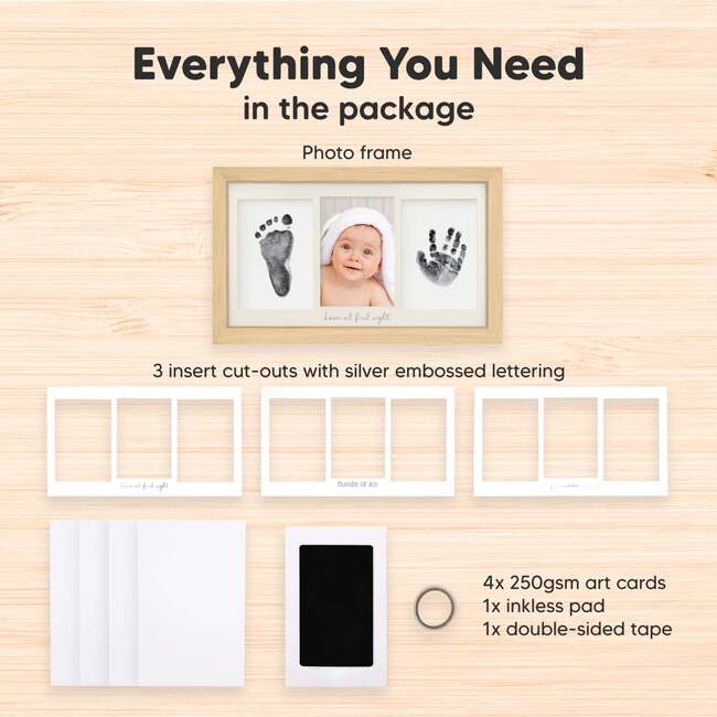 Clean Touch Inkless Hand & Footprint Duo Frame Kit, Ash Wood - Frames - 5