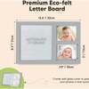 Heartfelt Picture Frame with Felt Letterboard, Cloud Gray - Frames - 6
