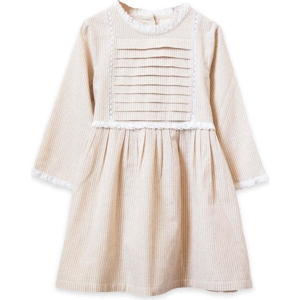 Lulu Dress, Oatmeal Stripe - Beet World Dresses | Maisonette